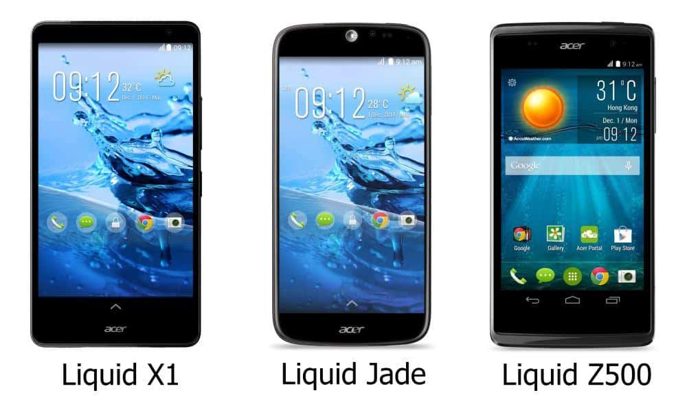 Acer Liquid X1 Jade Z500 smartphones