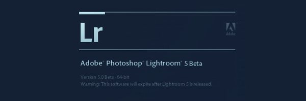 Lightroom 5 beta splash screen