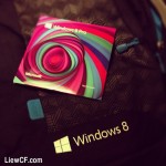 Windows 8 Pro DVD on notebook bag